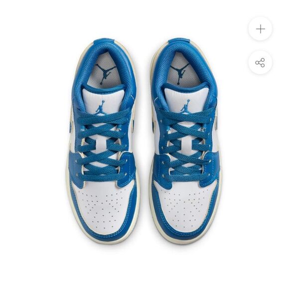 Nike KIDS AIR JORDAN 1 LOW SE 'INDUSTRIAL BLUE 6.5Y - Picture 7 of 16